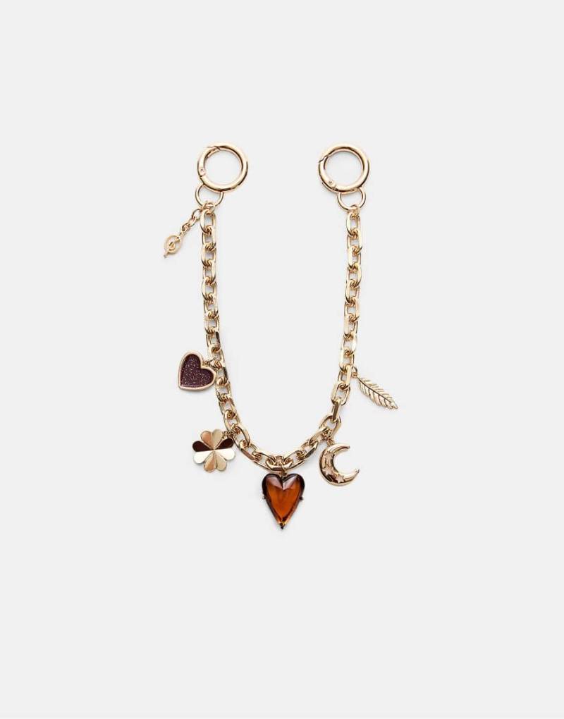 Stradivarius - Schlüsselanhänger in Goldoptik mit mehreren Motiven-Gelb von Stradivarius