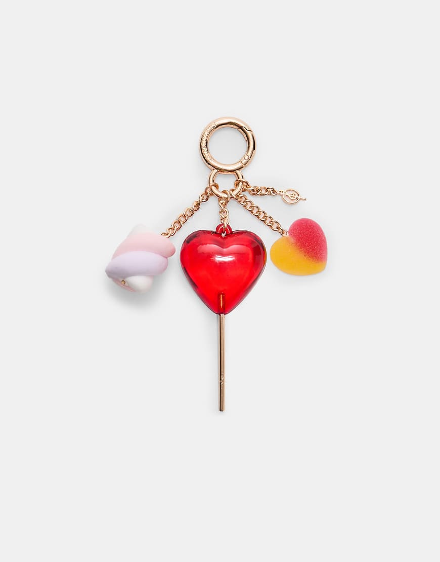 Stradivarius - Schlüsselanhänger mit Lolli-Detail in Rot von Stradivarius