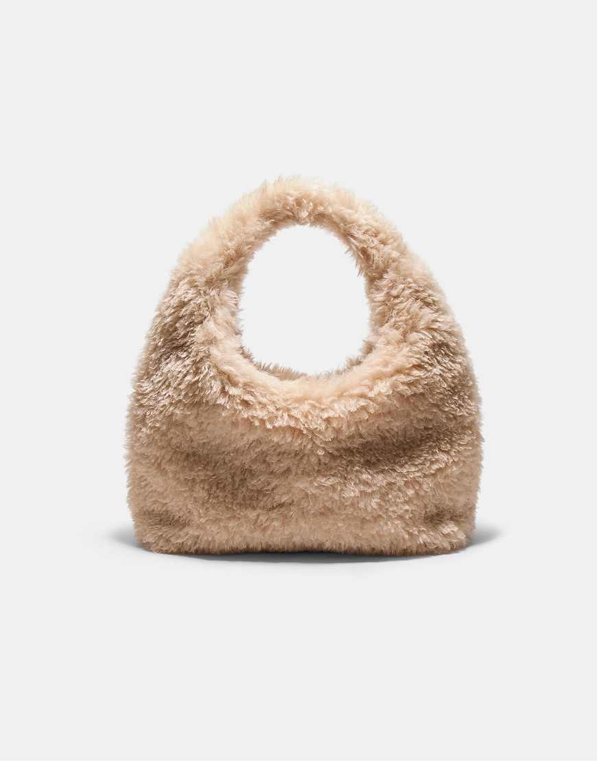 Stradivarius - Schultertasche aus Kunstpelz in Ecru-Weiß Stradivarius - Schultertasche aus Kunstpelz in Ecru-Weiß von Stradivarius