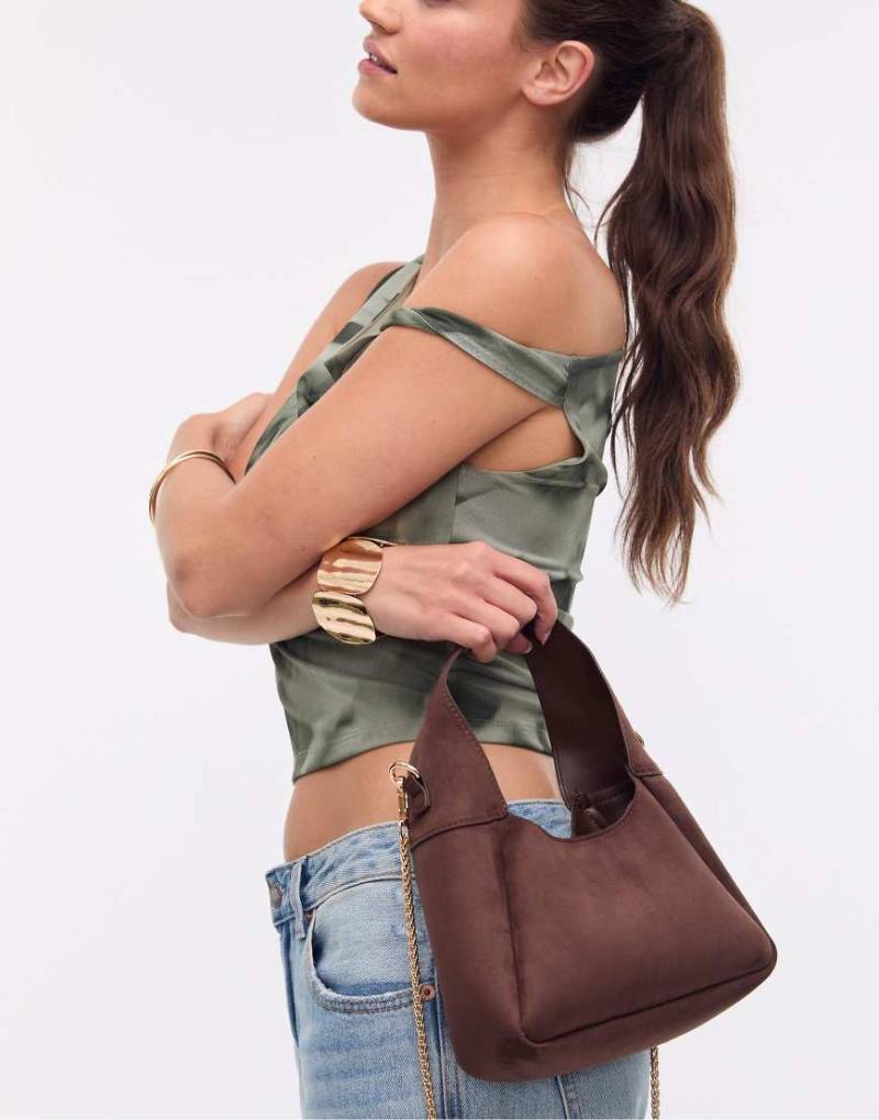 Stradivarius - Schultertasche in Braun mit Kette-Brown von Stradivarius