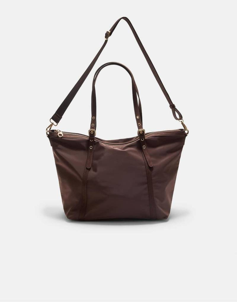 Stradivarius - Shopper in Braun mit Kontrast-Details-Brown von Stradivarius
