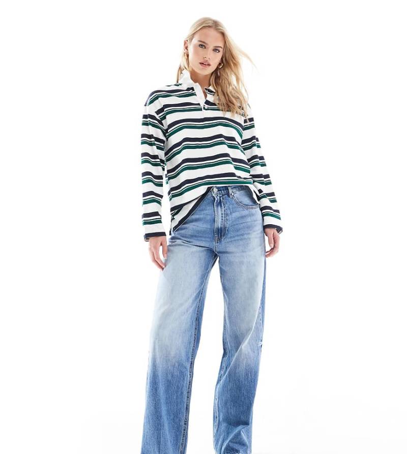 Stradivarius Tall - D88 - Baggy-Jeans in dunkelblauer Waschung von Stradivarius