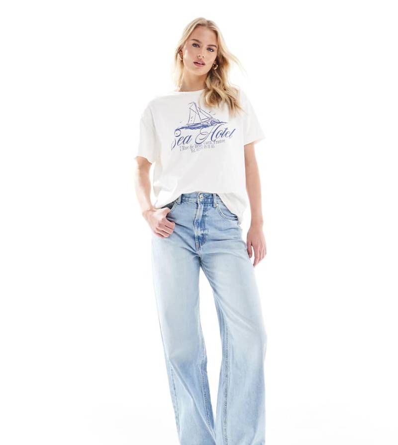Stradivarius Tall - D88 - Baggy-Jeans in mittelblauer Waschung von Stradivarius