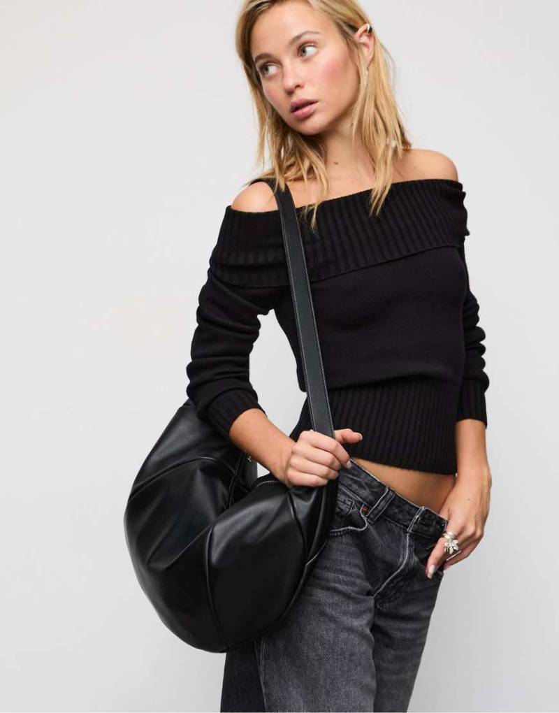 Stradivarius - Umhängetasche aus Kunstleder in Schwarz von Stradivarius