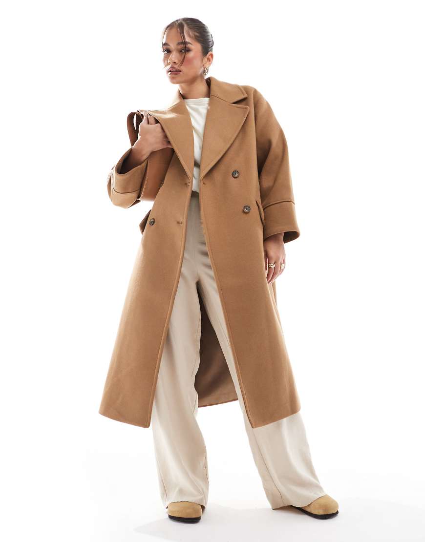 Stradivarius - Weicher Oversize-Mantel in Kamelbraun-Neutral von Stradivarius