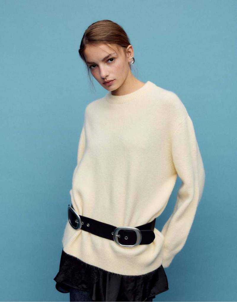 Stradivarius - Weicher Strickpullover in Gelb von Stradivarius