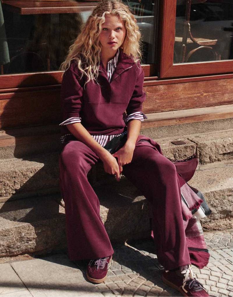 Stradivarius - Weiches Sweatshirt in Lila mit Reißverschluss von Stradivarius