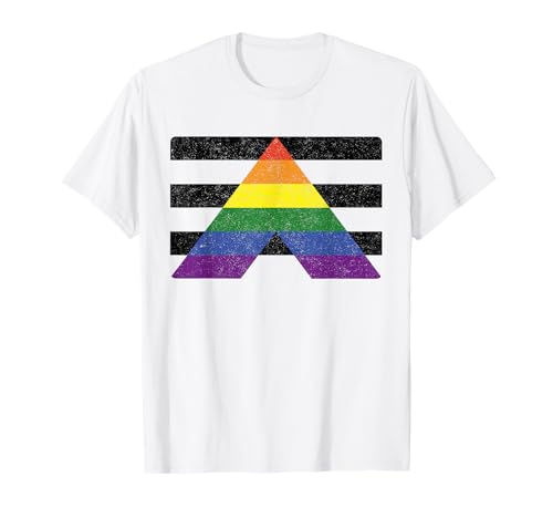 LGBT gerade Gay Ally Pride Flagge für Hetero Männer und Frauen T-Shirt von Straight Ally Pride Apparel by Jadini