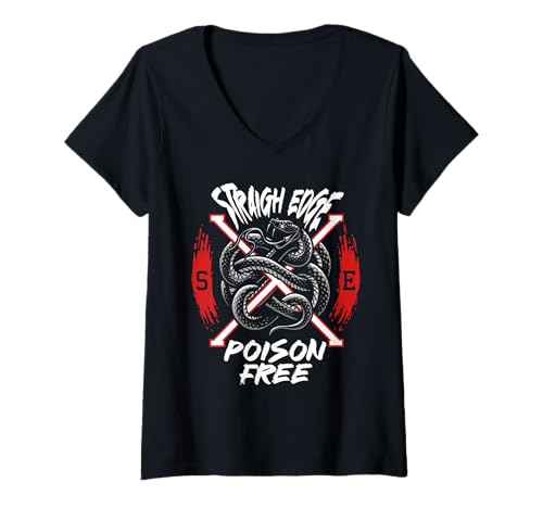 Damen Vegan, Punk, Straight Edge T-Shirt mit V-Ausschnitt Damen Vegan, Punk, Straight Edge T-Shirt mit V-Ausschnitt von Straight Edge Vegan Veganer Punk