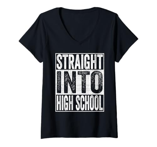 Damen Straight Into High School Shirt Back to School High School T-Shirt mit V-Ausschnitt Damen Straight Into High School Shirt Back to School High School T-Shirt mit V-Ausschnitt von Straight Into High School Teacher Student Shirts