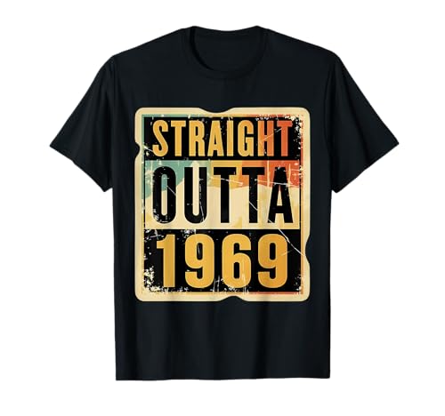 Straight Outta 1969 Geburtstag Herren Damen Distressed Vintage T-Shirt von Straight Outta 1969 Birthday Mens Womens Products