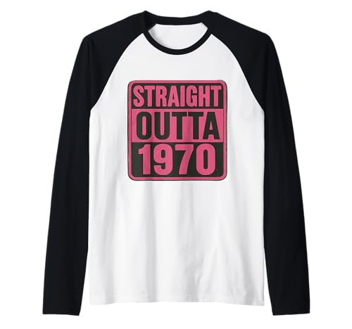 Straight Outta 1970 Geburtstag Damen Distressed Vintage Retro Raglan von Straight Outta 1970 Birthday Mens Womens Products