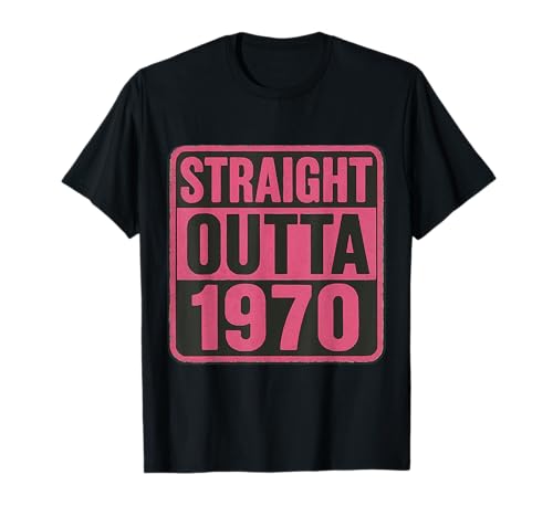 Straight Outta 1970 Geburtstag Damen Distressed Vintage Retro T-Shirt von Straight Outta 1970 Birthday Mens Womens Products