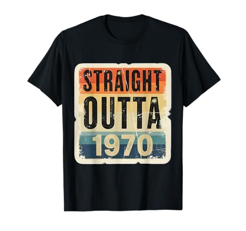 Straight Outta 1970 Geburtstag Herren Damen Distressed Vintage T-Shirt von Straight Outta 1970 Birthday Mens Womens Products