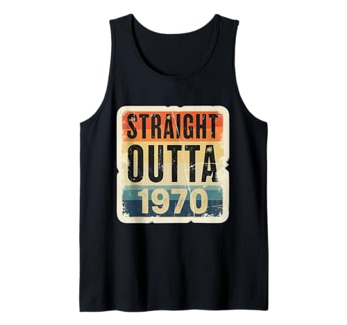 Straight Outta 1970 Geburtstag Herren Damen Distressed Vintage Tank Top von Straight Outta 1970 Birthday Mens Womens Products