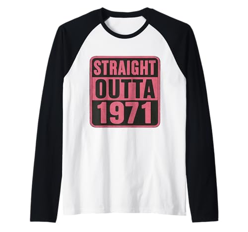 Straight Outta 1971 Geburtstag Damen Distressed Vintage Retro Raglan von Straight Outta 1971 Birthday Mens Womens Products