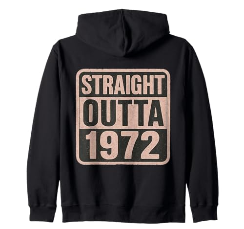 Straight Outta 1972 Geburtstag Damen Distressed Vintage Retro Kapuzenjacke von Straight Outta 1972 Birthday Mens Womens Products