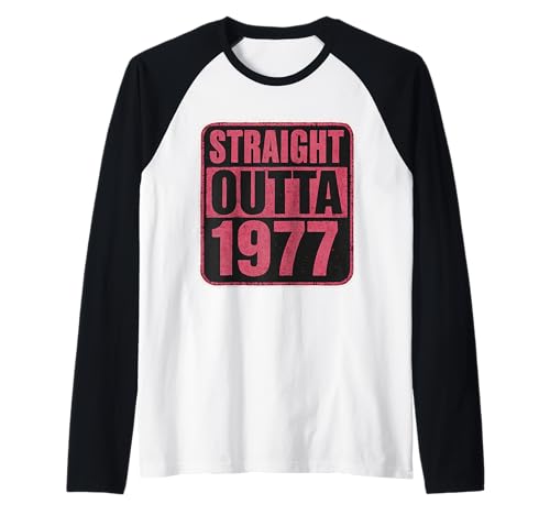 Straight Outta 1977 Geburtstag Damen Distressed Vintage 70er Jahre Raglan von Straight Outta 1977 Birthday Womens Products