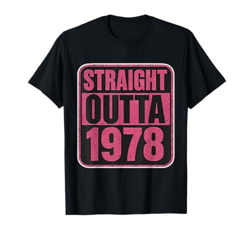 Straight Outta 1978 Geburtstag Damen Distressed Vintage T-Shirt von Straight Outta 1978 Birthday Womens Products
