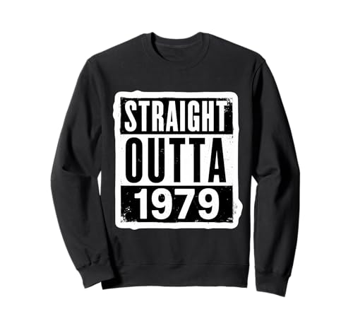 Straight Outta 1979 Geburtstag Herren Damen Distressed Vintage Sweatshirt von Straight Outta 1979 Birthday Mens Womens Products