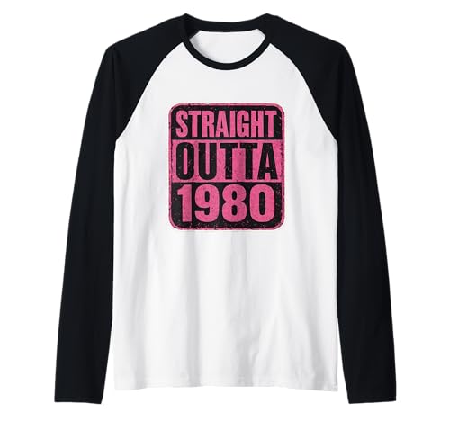 Straight Outta 1980 Geburtstag Damen Distressed Vintage Raglan Straight Outta 1980 Geburtstag Damen Distressed Vintage Raglan von Straight Outta 1980 Birthday Womens Products