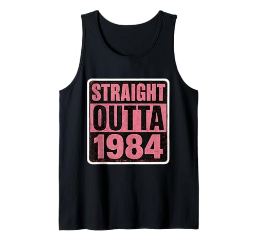 Straight Outta 1984 Geburtstag Damen Lady Distressed Vintage Tank Top von Straight Outta 1984 Birthday Womens Products