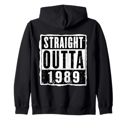 Straight Outta 1989 Geburtstag Damen Herren Distressed Funny Kapuzenjacke von Straight Outta 1989 Birthday Womens Mens Products