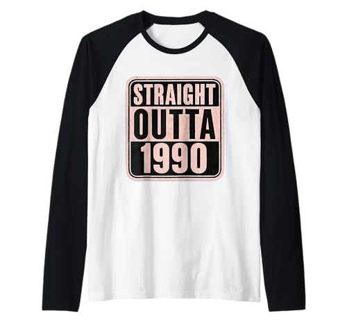 Straight Outta 1990 Geburtstag Damen Distressed Funny Raglan von Straight Outta 1990 Birthday Womens Products