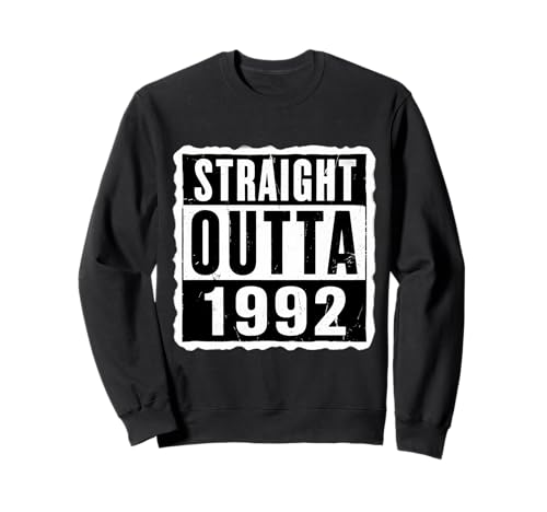 Straight Outta 1992 Geburtstag Damen Herren Distressed Funny Sweatshirt von Straight Outta 1992 Birthday Mens Womens Products