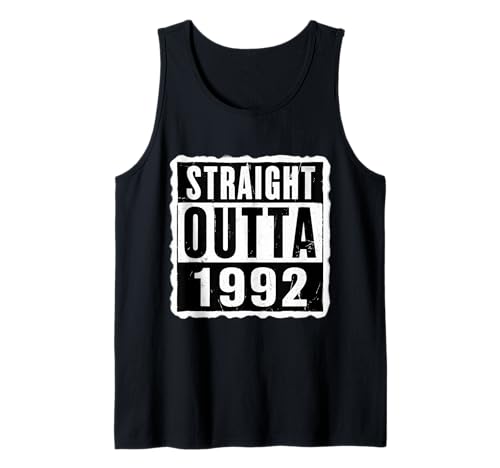 Straight Outta 1992 Geburtstag Damen Herren Distressed Funny Tank Top von Straight Outta 1992 Birthday Mens Womens Products