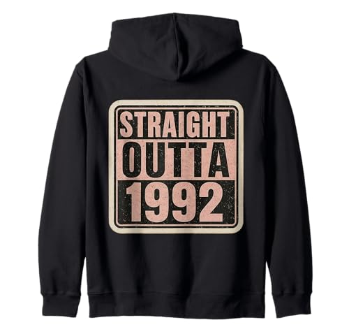 Straight Outta 1992 Geburtstag Damen Distressed Funny Kapuzenjacke von Straight Outta 1992 Birthday Womens Products