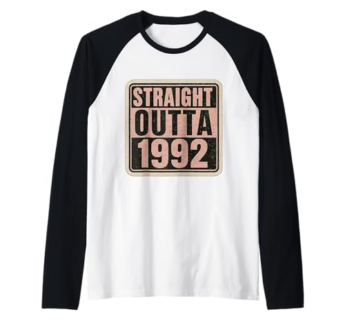 Straight Outta 1992 Geburtstag Damen Distressed Funny Raglan von Straight Outta 1992 Birthday Womens Products