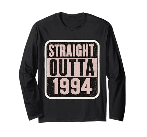 Straight Outta 1994 Geburtstag Damen Distressed Funny Langarmshirt von Straight Outta 1994 Birthday Womens Products