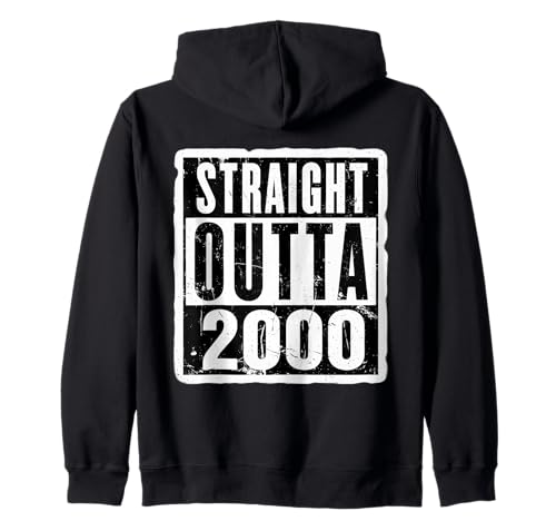Straight Outta 2000 Birthday Damen Herren Distressed Funny Kapuzenjacke von Straight Outta 2000 Birthday Womens Mens Products