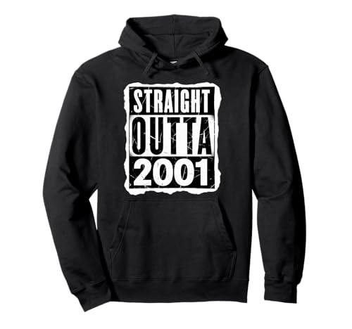 Straight Outta 2001 Geburtstag Damen Herren Distressed Funny Pullover Hoodie von Straight Outta 2001 Birthday Womens Mens Products