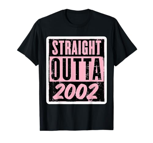 Straight Outta 2002 Geburtstag Damen Mädchen Distressed Funny T-Shirt von Straight Outta 2002 Birthday Womens Girls Products