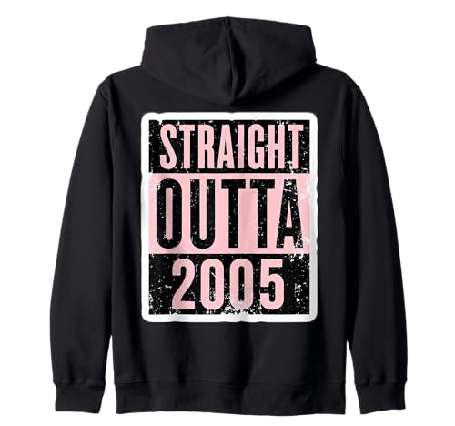 Straight Outta 2005 Geburtstag Damen Mädchen Distressed Vintage Kapuzenjacke von Straight Outta 2005 Birthday Womens Girls Products