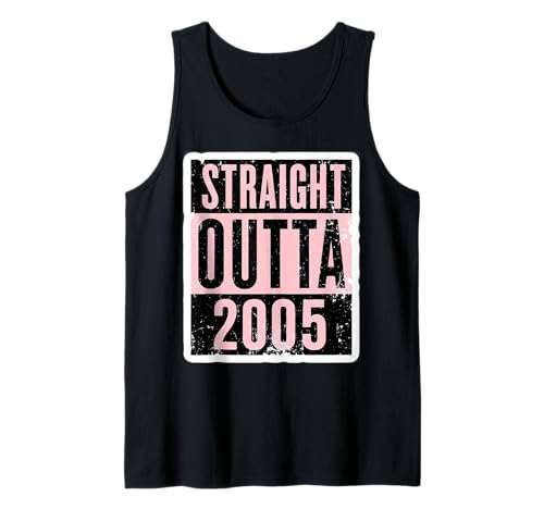 Straight Outta 2005 Geburtstag Damen Mädchen Distressed Vintage Tank Top von Straight Outta 2005 Birthday Womens Girls Products