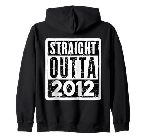 Straight Outta 2012 Geburtstag Damen Herren Distressed Funny Kapuzenjacke von Straight Outta 2012 Birthday Womens Mens Products