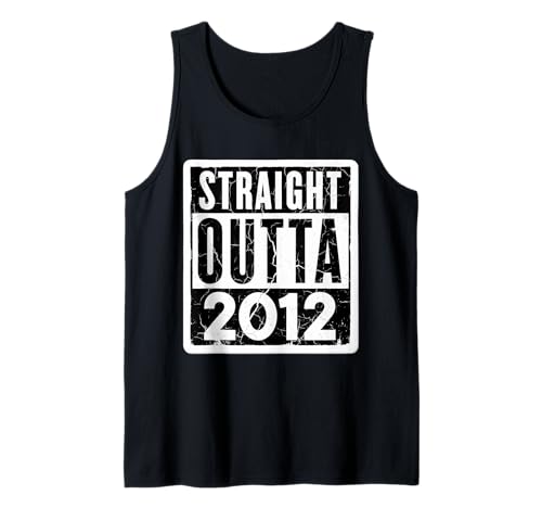 Straight Outta 2012 Geburtstag Damen Herren Distressed Funny Tank Top von Straight Outta 2012 Birthday Womens Mens Products