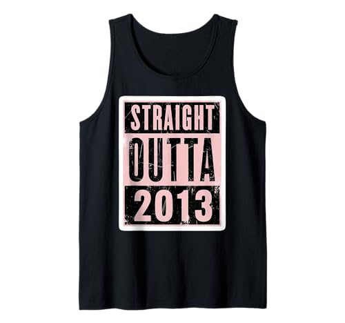 Straight Outta 2013 Geburtstag Damen Mädchen Distressed Funny Tank Top von Straight Outta 2013 Birthday Womens Girls Products