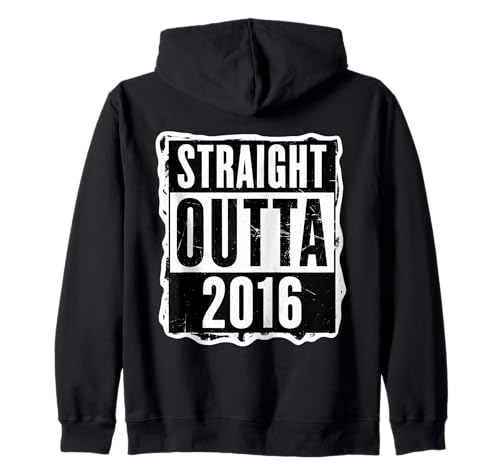 Straight Outta 2016 Geburtstag Damen Herren Distressed Funny Kapuzenjacke von Straight Outta 2016 Birthday Womens Mens Products