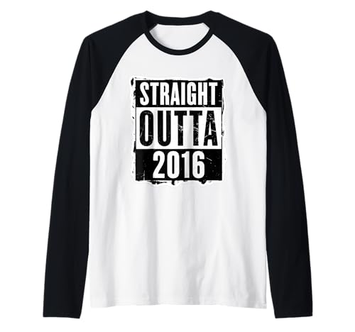 Straight Outta 2016 Geburtstag Damen Herren Distressed Funny Raglan von Straight Outta 2016 Birthday Womens Mens Products