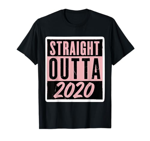 Straight Outta 2020 Geburtstag Damen Mädchen Distressed Funny T-Shirt von Straight Outta 2020 Birthday Womens Girls Products