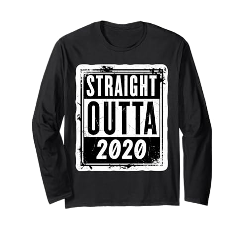 Straight Outta 2020 Geburtstag Damen Herren Distressed Funny Langarmshirt von Straight Outta 2020 Birthday Womens Mens Products