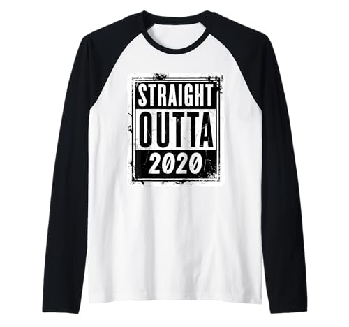 Straight Outta 2020 Geburtstag Damen Herren Distressed Funny Raglan von Straight Outta 2020 Birthday Womens Mens Products