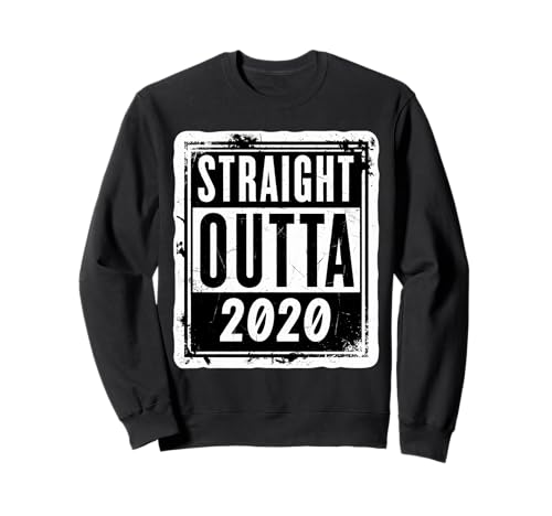 Straight Outta 2020 Geburtstag Damen Herren Distressed Funny Sweatshirt von Straight Outta 2020 Birthday Womens Mens Products