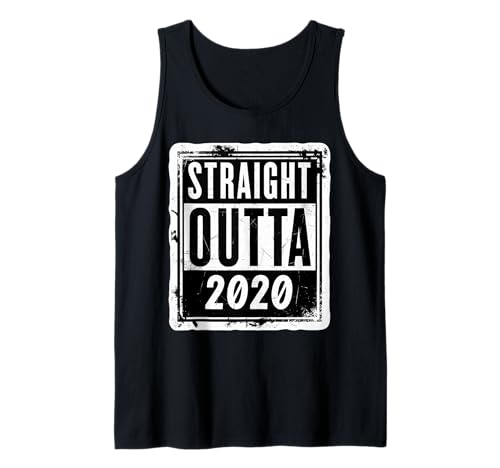 Straight Outta 2020 Geburtstag Damen Herren Distressed Funny Tank Top von Straight Outta 2020 Birthday Womens Mens Products