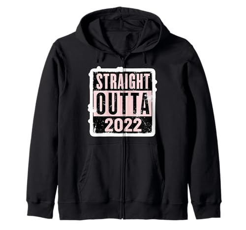 Straight Outta 2022 Geburtstag Damen Mädchen Distressed Funny Kapuzenjacke von Straight Outta 2022 Birthday Womens Girls Products