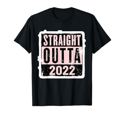 Straight Outta 2022 Geburtstag Damen Mädchen Distressed Funny T-Shirt von Straight Outta 2022 Birthday Womens Girls Products